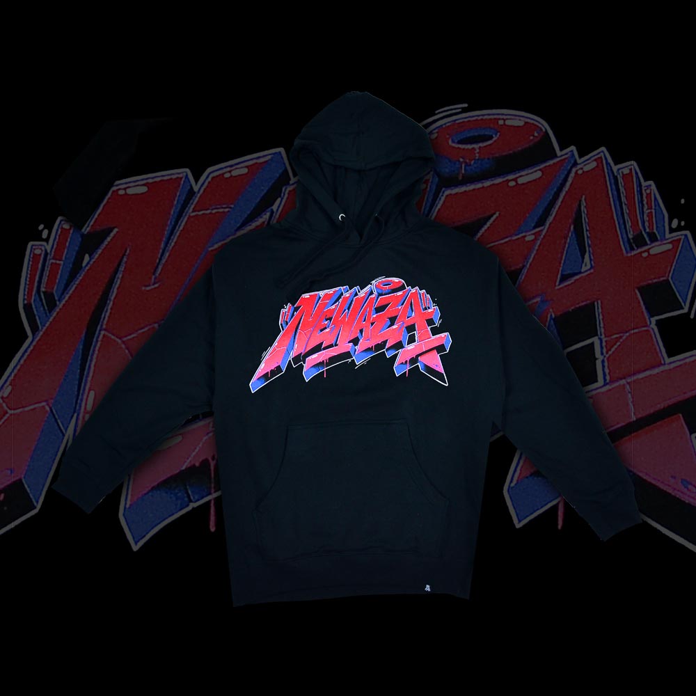 Newaza Graffiti Hoodie Black