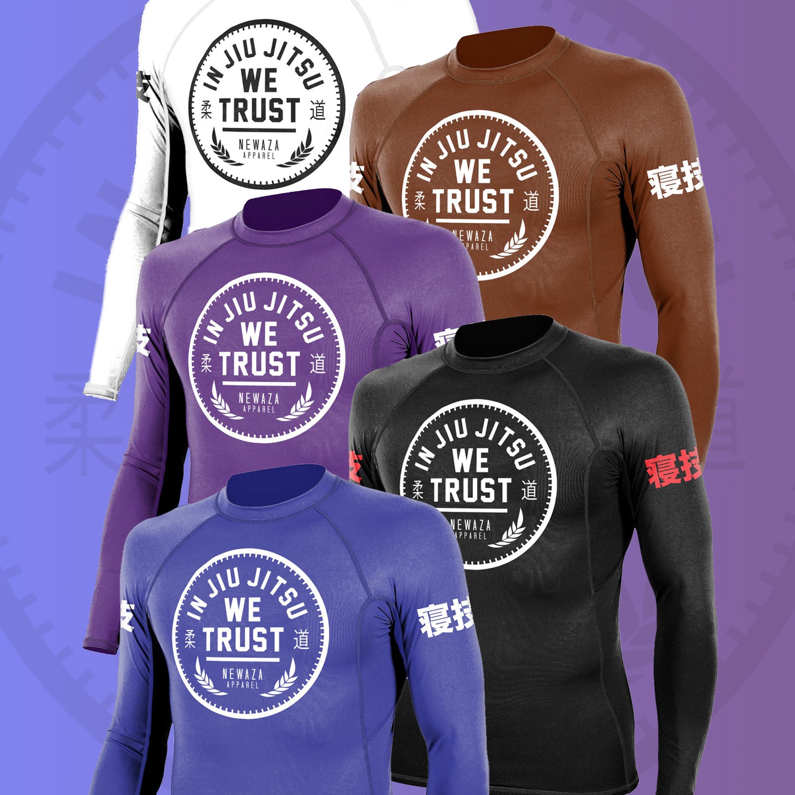 In Jiu Jitsu We Trust Ranked Long Sleeve Rashguards