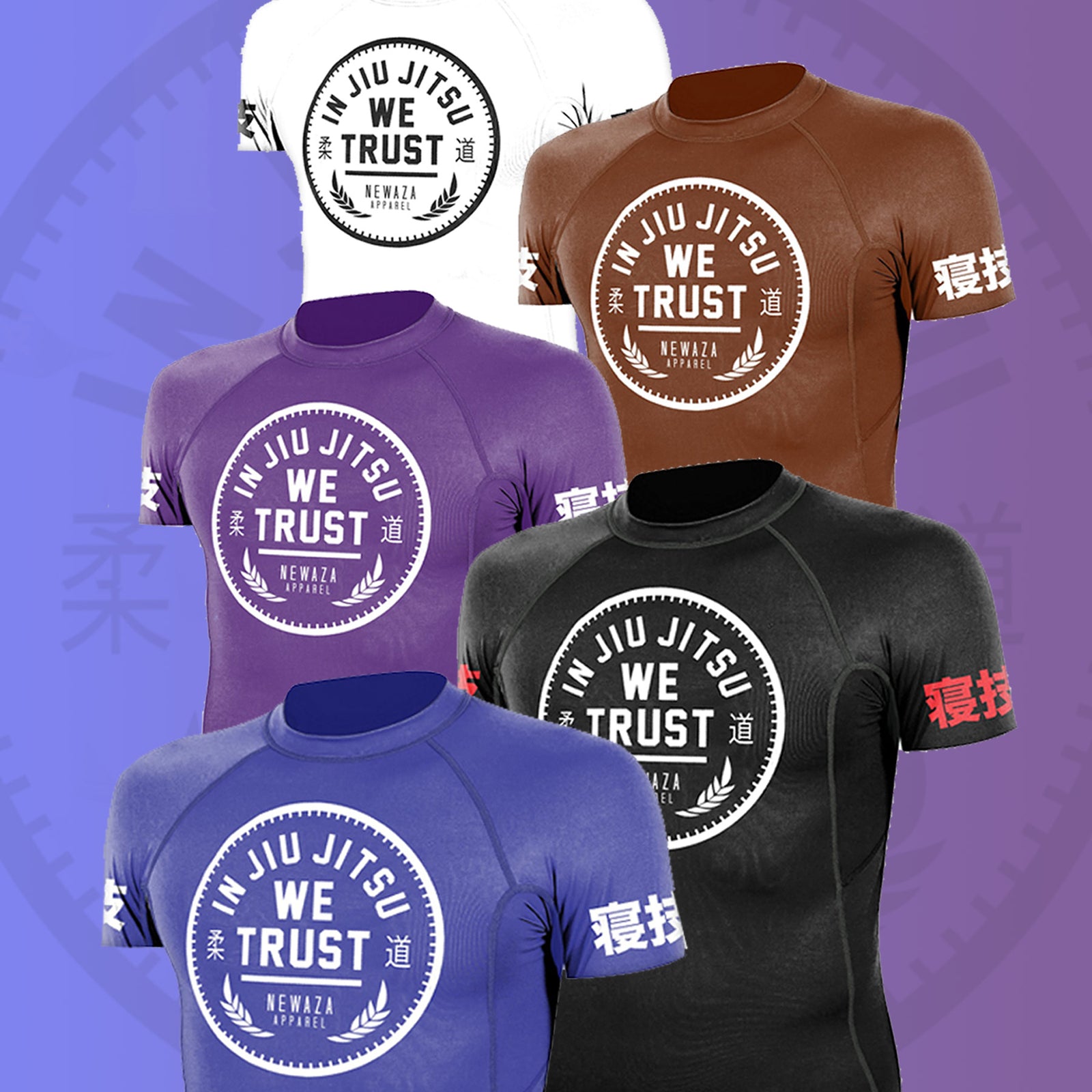 In Jiu Jitsu We Trust Ranked Short Sleeve Rashguards